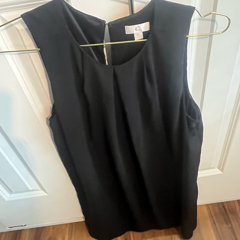 C Brand Black Satin Blouse